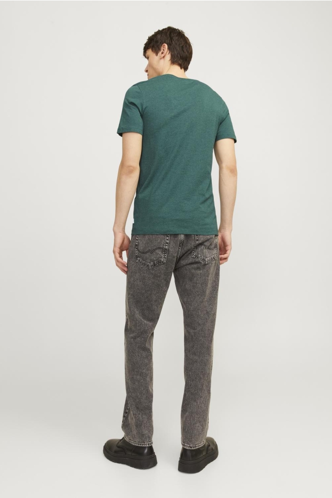 JJEORGANIC MELANGE TEE SS O-NECK NO 12222887 Storm/Melange